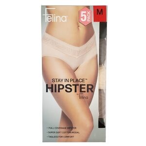 Felina Underwear Women Hipster with Lace 5 Pairs NWT